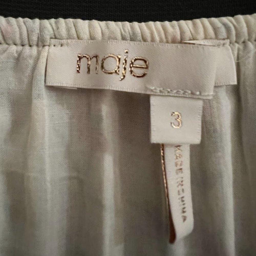 MAJE Jimel Floral Pleated Midi Skirt - Picture 4 of 4